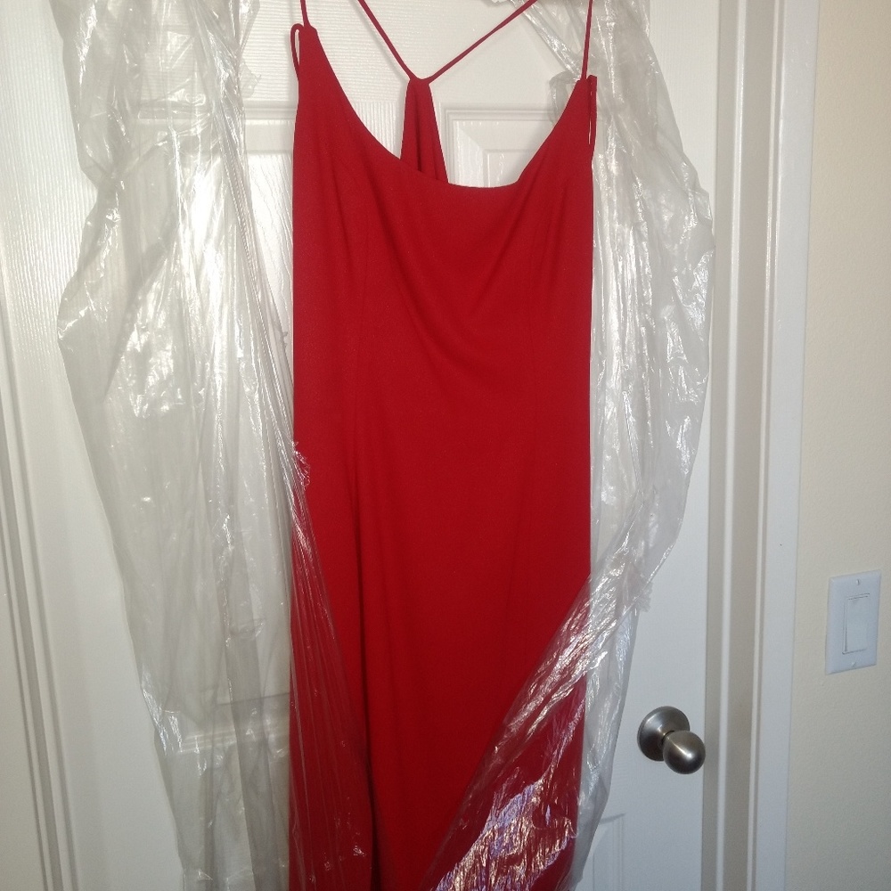 Red formal gown